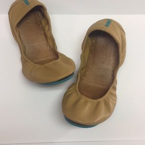 Tieks flats, camel color, size 11